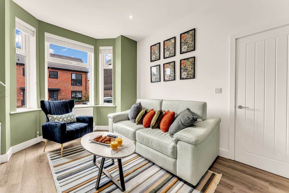Living room at Chic 3-Bedroom House