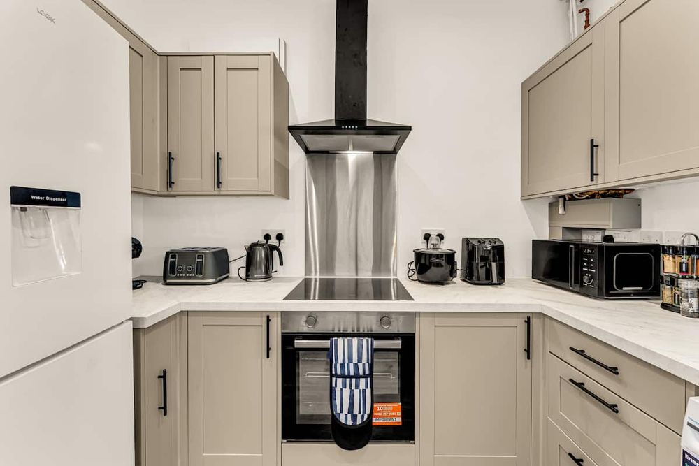 Kitchen at Chic 3-Bedroom House
