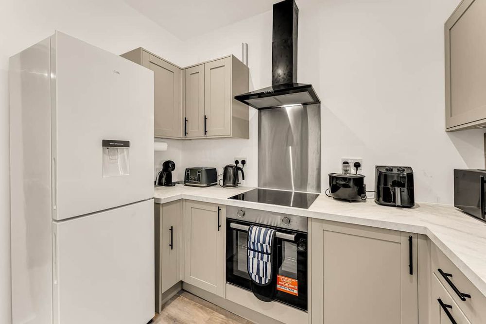 Kitchen at Chic 3-Bedroom House