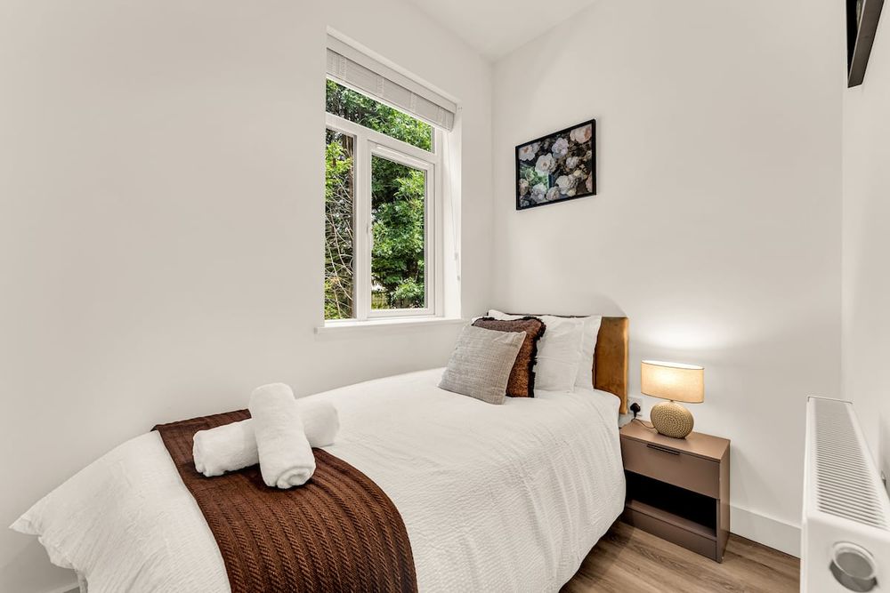 Bedroom at Chic 3-Bedroom House