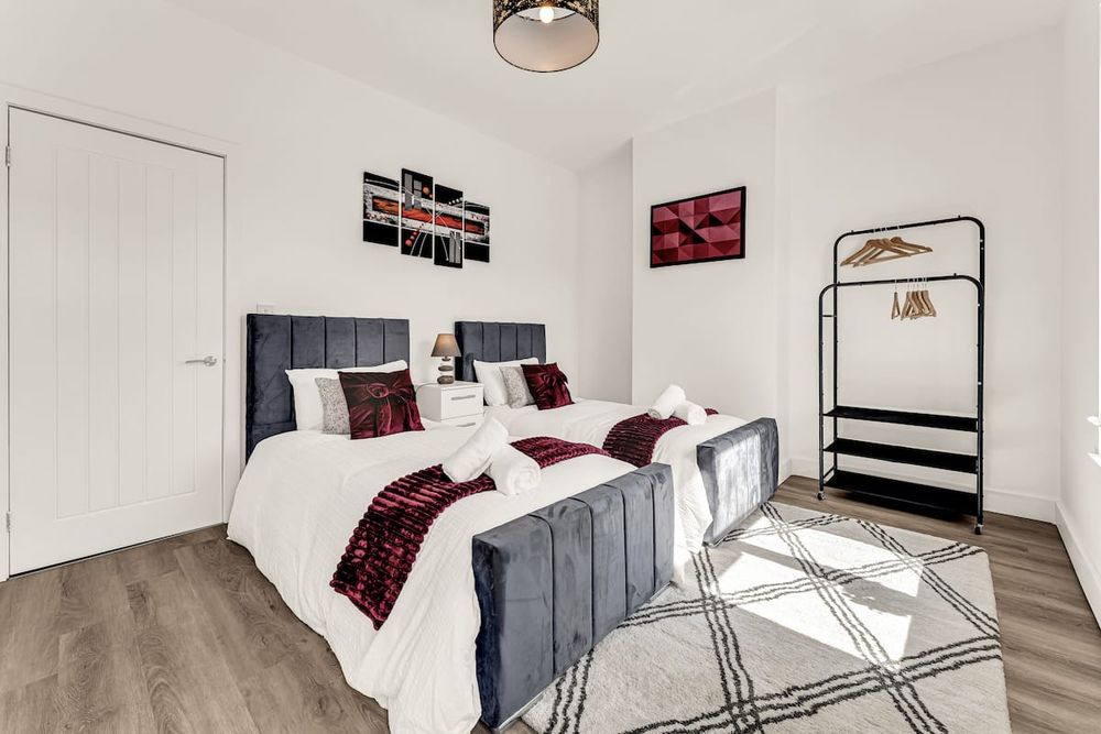 Bedroom at Chic 3-Bedroom House