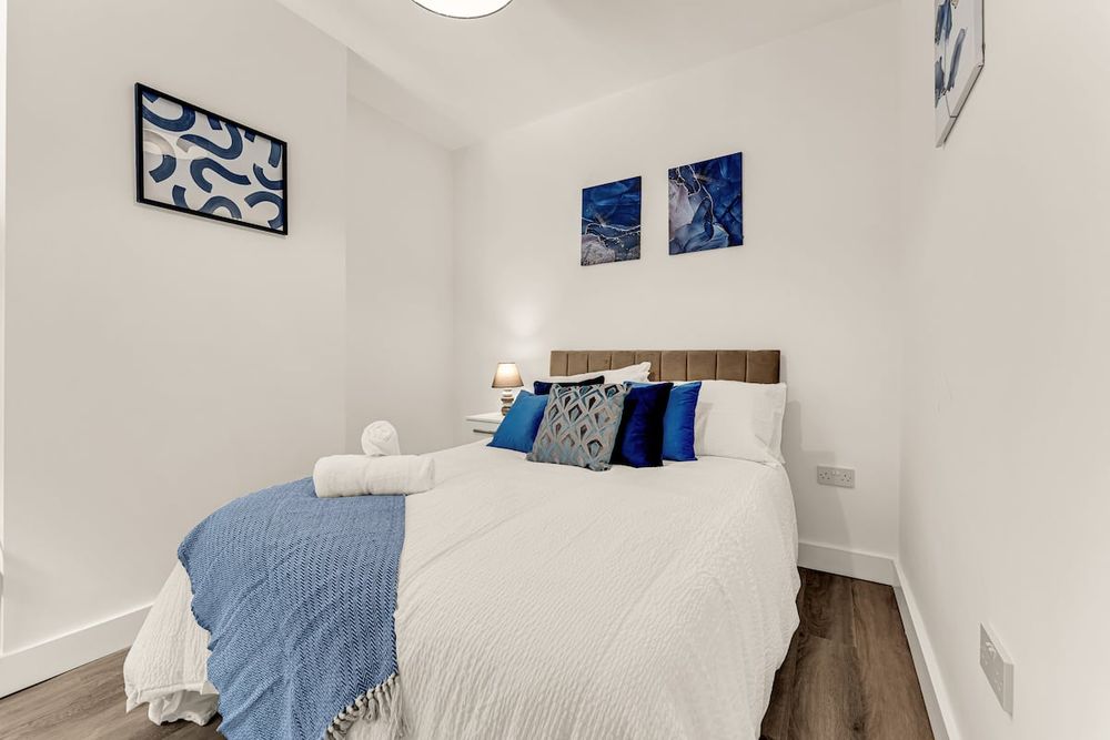 Bedroom at Chic 3-Bedroom House