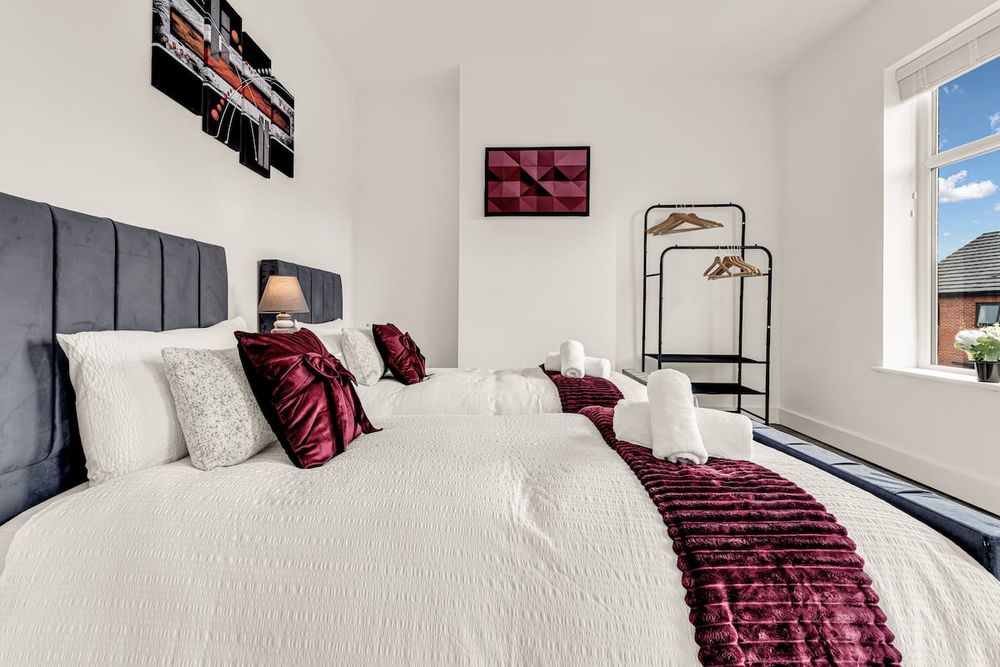 Bedroom at Chic 3-Bedroom House