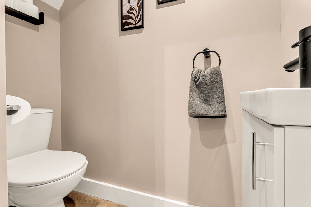 Bathroom at Chic 3-Bedroom House