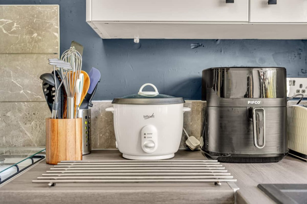 Kitchen at Cosy Modern 2-Bedroom Flat